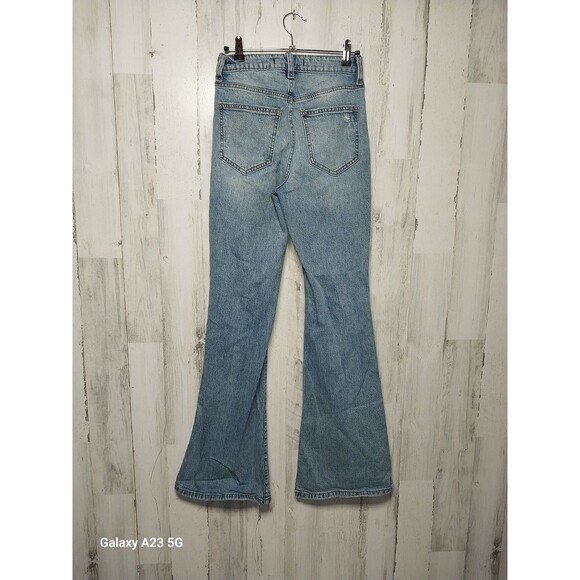 Willow + Root Women's Flared Out High Rise Jeans Light Wash Size 24x34 Distress - Picture 4 of 7